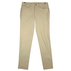Lululemon Men's ABC Pant Relaxed Fit Size 32 Beige‎ Comfort Athletic Casual READ